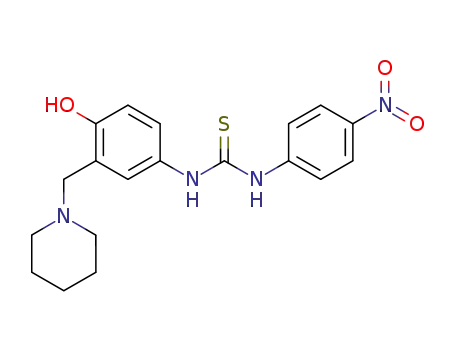Molecular Structure of 93958-38-4 (Thiourea, N-[4-hydroxy-3-(1-piperidinylmethyl)phenyl]-N'-(4-nitrophenyl)-)