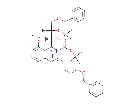 (1S,3S)-3-(4-Benzyloxy-butyl)-1-((4S,5S)-5-benzyloxymethyl-2,2-dimethyl-[1,3]dioxolan-4-yl)-8-methoxy-3,4-dihydro-1H-isoquinoline-2-carboxylic acid tert-butyl ester
