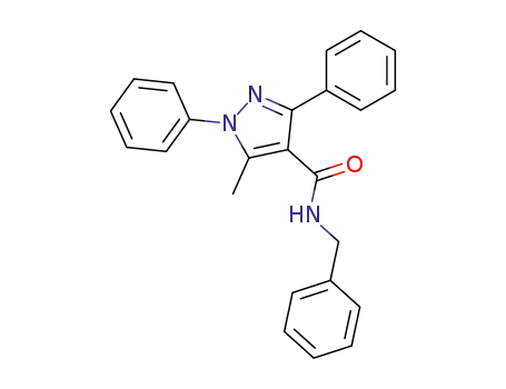 Molecular Structure of 125103-47-1 (N-benzyl-5-methyl-1,3-diphenyl-1H-pyrazole-4-carboxamide)