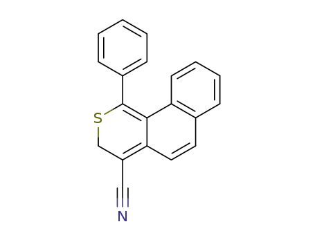 Molecular Structure of 94357-58-1 (3H-Naphtho[1,2-c]thiopyran-4-carbonitrile, 1-phenyl-)