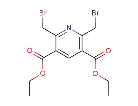 Molecular Structure of 185540-29-8 (3,5-Pyridinedicarboxylic acid, 2,6-bis(bromomethyl)-, diethyl ester)