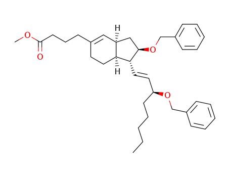 4-[(1R,2R,3aS,7aS)-2-Benzyloxy-1-((E)-(S)-3-benzyloxy-oct-1-enyl)-2,3,3a,6,7,7a-hexahydro-1H-inden-5-yl]-butyric acid methyl ester