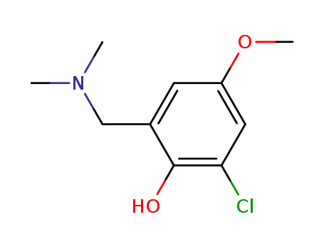 Molecular Structure of 175907-64-9 (2-Chloro-6-dimethylaminomethyl-4-methoxy-phenol)