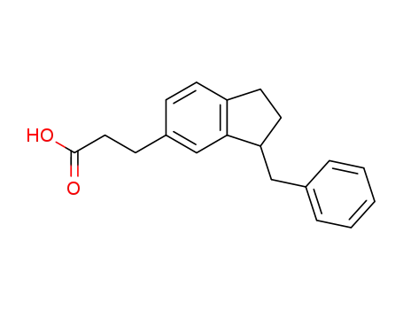 Molecular Structure of 145625-29-2 (3-(1-benzylindan-6-yl)propionic acid)