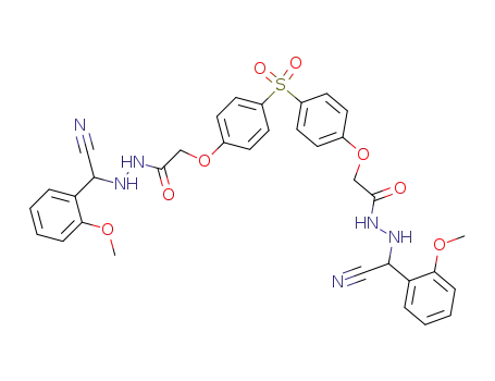 p,p'-bis(α-cyano(2-methoxyphenyl)methylhydrazinocarbonylmethoxy)diphenyl sulphone
