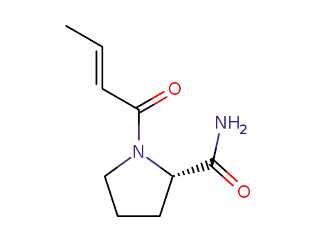 Molecular Structure of 188300-63-2 (2-Pyrrolidinecarboxamide,1-(1-oxo-2-butenyl)-,[S-(E)]-(9CI))