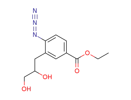 4-Azido-3-(2,3-dihydroxy-propyl)-benzoic acid ethyl ester