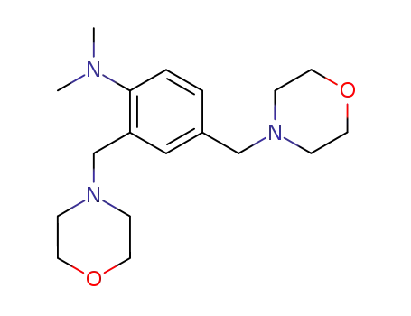 Molecular Structure of 81054-21-9 (N,N-dimethyl-2,4-bis(morpholin-4-ylmethyl)aniline)