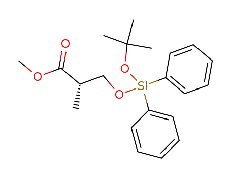 Molecular Structure of 172607-84-0 ((S)-3-(tert-Butoxy-diphenyl-silanyloxy)-2-methyl-propionic acid methyl ester)