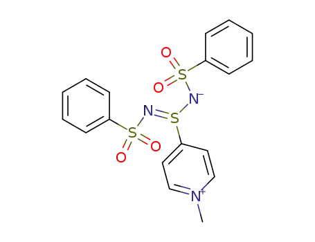 S-(1-Methyl-4-pyridinio)-N,N'-bis(phenylsulfonyl)sulfodiimidat