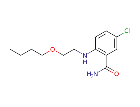 Molecular Structure of 101820-65-9 (2-[(2-butoxyethyl)amino]-5-chlorobenzamide)