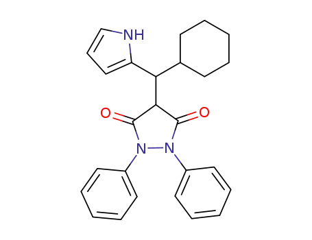 3,5-Pyrazolidinedione, 4-(cyclohexyl-1H-pyrrol-2-ylmethyl)-1,2-diphenyl-