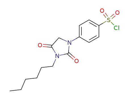 4-(3-hexyl-2,4-dioxo-imidazolidin-1-yl)-benzenesulfonyl chloride