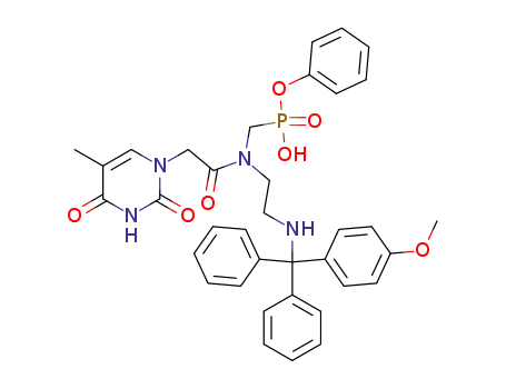 ({(2-{[(4-Methoxy-phenyl)-diphenyl-methyl]-amino}-ethyl)-[2-(5-methyl-2,4-dioxo-3,4-dihydro-2H-pyrimidin-1-yl)-acetyl]-amino}-methyl)-phosphonic acid monophenyl ester