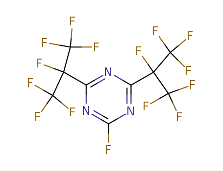 Molecular Structure of 10271-36-0 (1,3,5-Triazine,
2-fluoro-4,6-bis[1,2,2,2-tetrafluoro-1-(trifluoromethyl)ethyl]-)