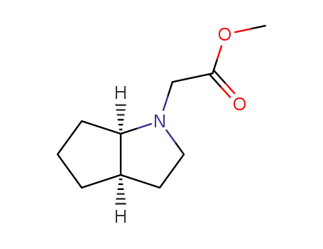 Molecular Structure of 250370-86-6 (Methyl (1'R,5'R)-(-)-2-(2'-azabicyclo[3.3.0]octan-2'-yl)acetate)