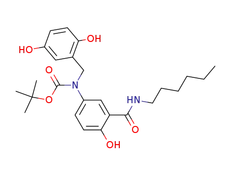 (2,5-Dihydroxy-benzyl)-(3-hexylcarbamoyl-4-hydroxy-phenyl)-carbamic acid tert-butyl ester