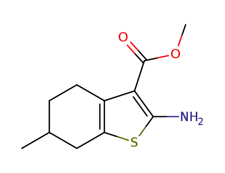 Molecular Structure of 308292-45-7 (2-AMINO-6-METHYL-4,5,6,7-TETRAHYDRO-BENZO[B]THIOPHENE-3-CARBOXYLIC ACID METHYL ESTER)