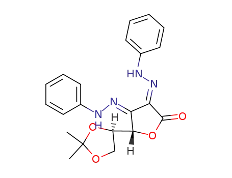 5,6-O-isopropylidene-D-erythro-2,3-hexodiulosono-1,4-lactone 2,3-bis-(phenylhydrazone)