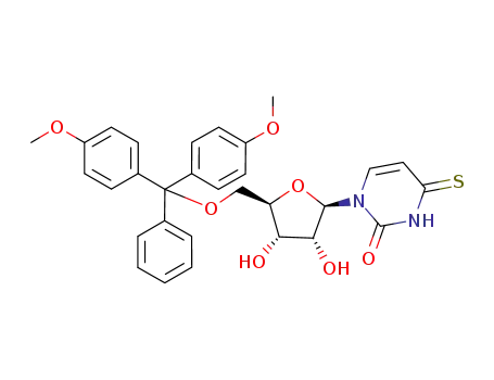 Molecular Structure of 136671-59-5 (5'-O-dimethoxytrityl-4-thiouridine)
