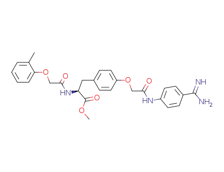 3-{4-[(4-carbamimidoyl-phenylcarbamoyl)-methoxy]-phenyl}-2-(2-<i>o</i>-tolyloxy-acetylamino)-propionic acid methyl ester