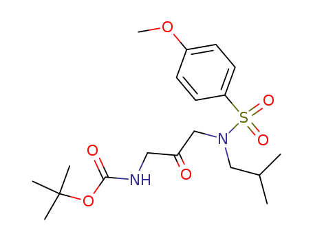 {3-[isobutyl-(4-methoxy-benzenesulfonyl)-amino]-2-oxo-propyl}-carbamic acid <i>tert</i>-butyl ester