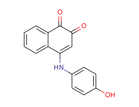 Molecular Structure of 75140-07-7 (4-(4-HYDROXYANILINO)-1,2-DIHYDRONAPHTHALENE-1,2-DIONE)
