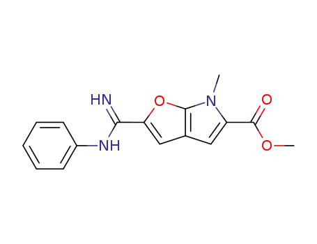 6H-Furo[2,3-b]pyrrole-5-carboxylic  acid,  2-[imino(phenylamino)methyl]-6-methyl-,  methyl  ester
