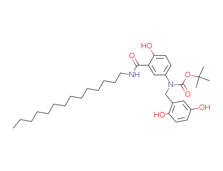 (2,5-Dihydroxy-benzyl)-(4-hydroxy-3-tetradecylcarbamoyl-phenyl)-carbamic acid tert-butyl ester
