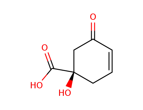 Molecular Structure of 233271-89-1 (3-Cyclohexene-1-carboxylicacid,1-hydroxy-5-oxo-,(1R)-(9CI))