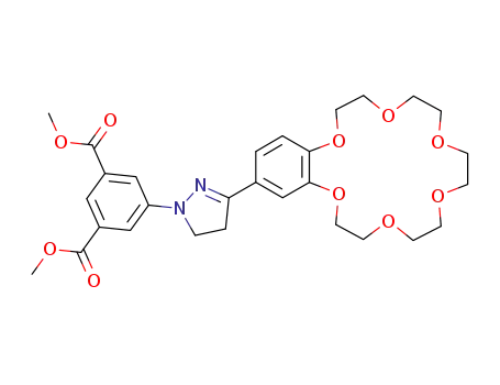 dimethyl 5-<3-(2,3,5,6,8,9,11,12,14,15-decahydro-1,4,7,10,13,16-benzohexaoxacyclooctadecin-18-yl)-4,5-dihydro-1H-pyrazol-1-yl>isophthalate