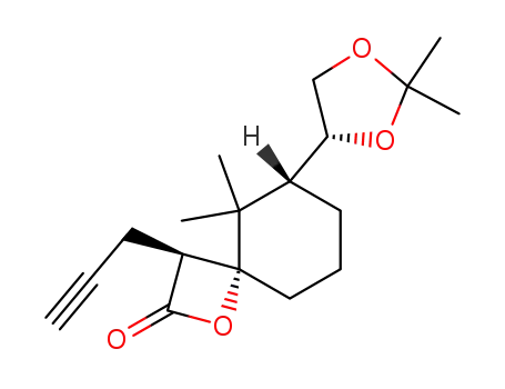 (3S,4R,6R)-6-((R)-2,2-Dimethyl-[1,3]dioxolan-4-yl)-5,5-dimethyl-3-prop-2-ynyl-1-oxa-spiro[3.5]nonan-2-one