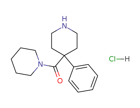 Molecular Structure of 83863-47-2 (1-[(4-phenylpiperidin-4-yl)carbonyl]piperidine monohydrochloride)