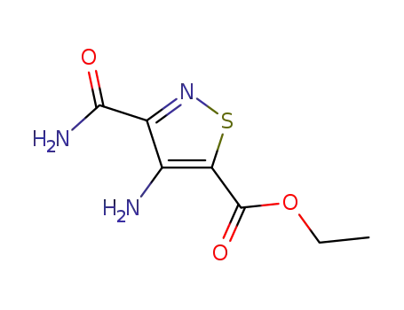Molecular Structure of 54968-74-0 (Ethyl 4-amino-3-(aminocarbonyl)isothiazole-5-carboxylate)