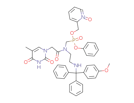 ({(2-{[(4-Methoxy-phenyl)-diphenyl-methyl]-amino}-ethyl)-[2-(5-methyl-2,4-dioxo-3,4-dihydro-2H-pyrimidin-1-yl)-acetyl]-amino}-methyl)-phosphonic acid 1-oxy-pyridin-2-ylmethyl ester phenyl ester