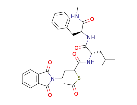 Thioacetic acid S-{3-(1,3-dioxo-1,3-dihydro-isoindol-2-yl)-1-[(S)-3-methyl-1-((S)-1-methylcarbamoyl-2-phenyl-ethylcarbamoyl)-butylcarbamoyl]-propyl} ester