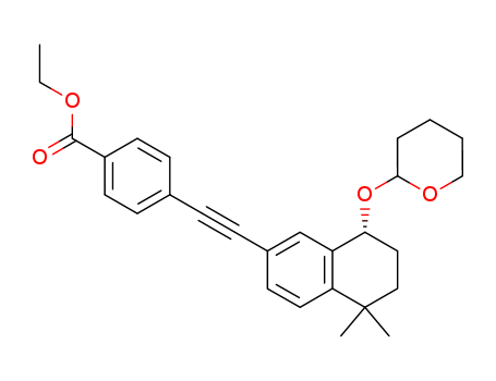 ethyl 4-{[5,5-dimethyl-8-(tetrahydro-2H-pyran-2-yloxy)-5,6,7,8-tetrahydronaphthalen-2-yl]ethynyl}benzoate