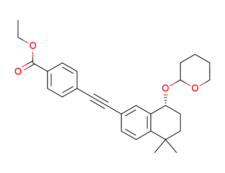 ethyl 4-{[5,5-dimethyl-8-(tetrahydro-2H-pyran-2-yloxy)-5,6,7,8-tetrahydronaphthalen-2-yl]ethynyl}benzoate