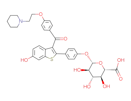 Molecular Structure of 182507-22-8 (RALOXIFENE-4-GLUCURONIDE)
