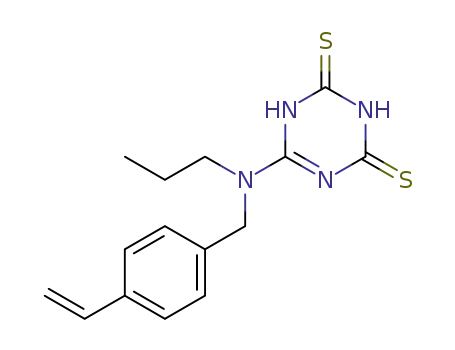 Molecular Structure of 88373-30-2 (1,3,5-Triazine-2,4(1H,3H)-dithione, 6-(4-ethenylphenyl)methylpropylamino-)