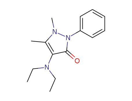 Molecular Structure of 55852-86-3 (3H-Pyrazol-3-one, 4-(diethylamino)-1,2-dihydro-1,5-dimethyl-2-phenyl-)