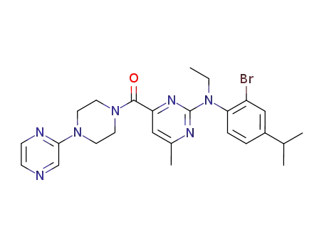 {2-[(2-bromo-4-isopropyl-phenyl)-ethyl-amino]-6-methyl-pyrimidin-4-yl}-(2,3,5,6-tetrahydro-[1,2']bipyrazinyl-4-yl)-methanone