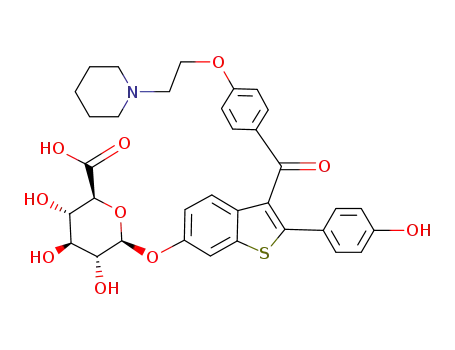 Molecular Structure of 174264-50-7 (RALOXIFENE 6-GLUCURONIDE)