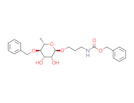 [3-((2R,3R,4S,5R,6S)-5-Benzyloxy-3,4-dihydroxy-6-methyl-tetrahydro-pyran-2-yloxy)-propyl]-carbamic acid benzyl ester