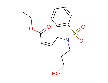 (Z)-4-[Benzenesulfonyl-(3-hydroxy-propyl)-amino]-but-2-enoic acid ethyl ester
