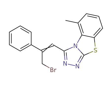 3-(3-bromo-2-phenyl-propenyl)-5-methyl-benzo[4,5]thiazolo[2,3-<i>c</i>][1,2,4]triazole