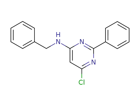 4-Pyrimidinamine, 6-chloro-2-phenyl-N-(phenylmethyl)-