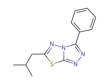 Molecular Structure of 108850-58-4 (1,2,4-Triazolo[3,4-b][1,3,4]thiadiazole, 6-(2-methylpropyl)-3-phenyl-)