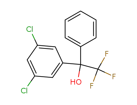 Molecular Structure of 192826-59-8 (Benzenemethanol, 3,5-dichloro-a-phenyl-a-(trifluoromethyl)-)