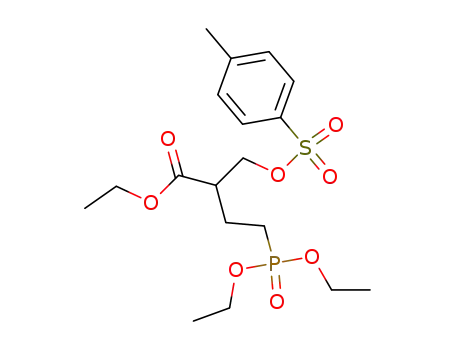 Molecular Structure of 51360-26-0 (4-(Diethoxy-phosphoryl)-2-(toluene-4-sulfonyloxymethyl)-butyric acid ethyl ester)